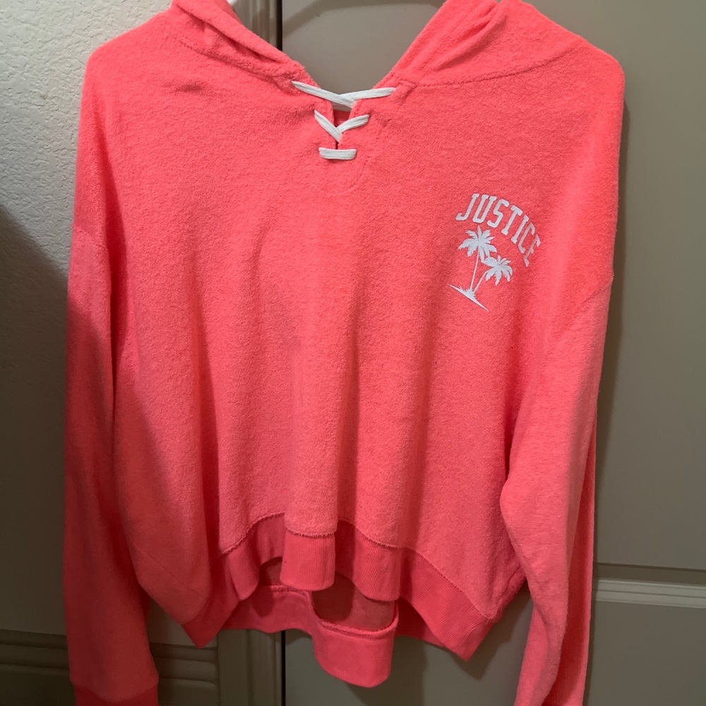 justice swim suit cover up hoodie